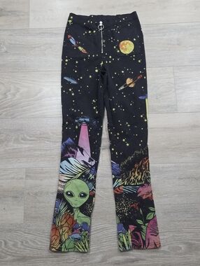 Current Mood Alien Space Pants Stars UFO Planets Dolls Kill Size Juniors Small